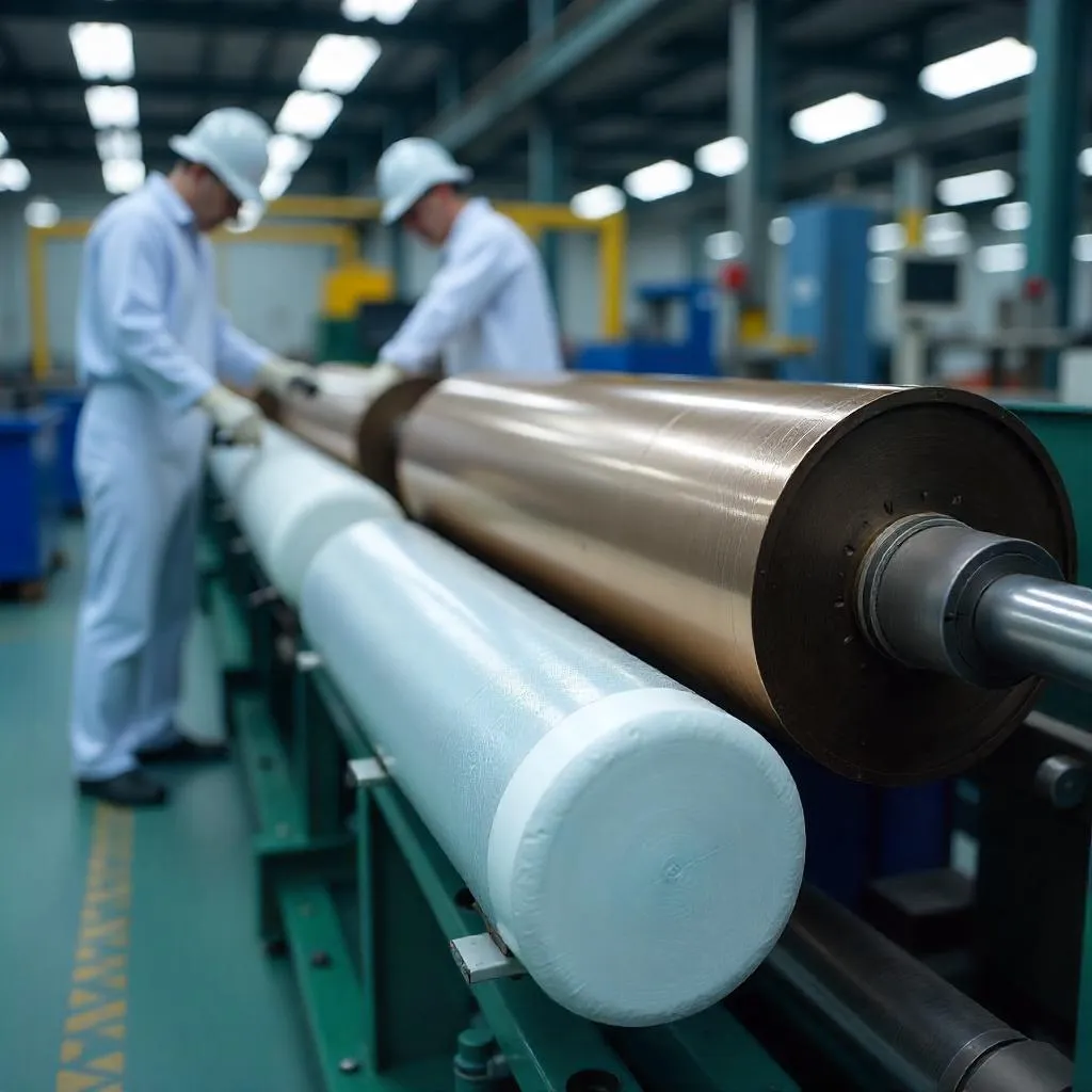Produto: revestimento de borracha para cilindros industriais
